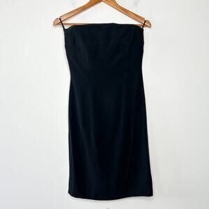 GIORGIO ARMANI Vintage Little Black Dress Womens Size 6 Strapless Cocktail Italy